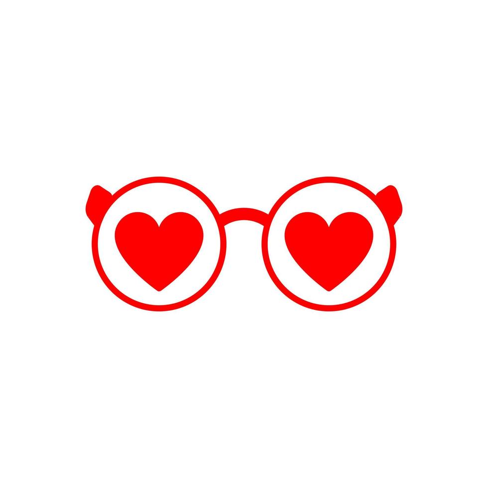 Stylish hipster glasses with hearts insight vector