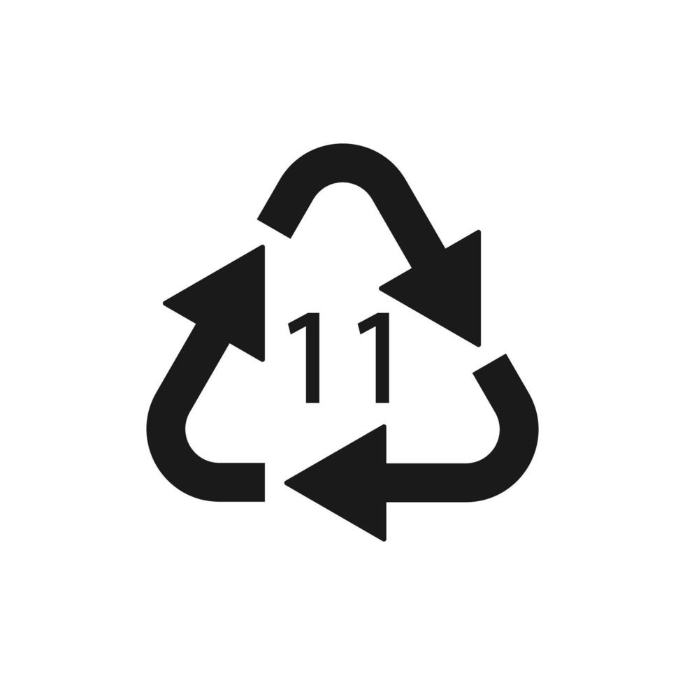 Battery recycling symbol 11 NiMH. Vector illustration