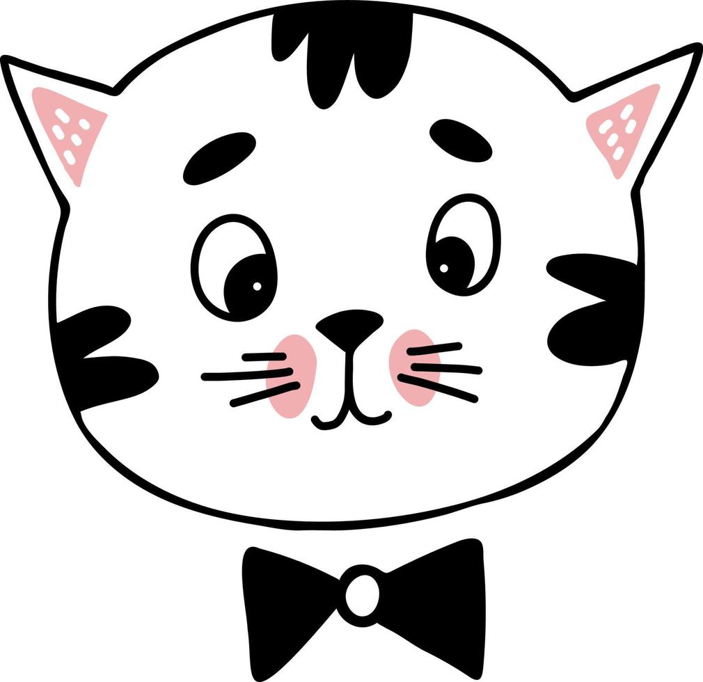 cute cat clipart face excited