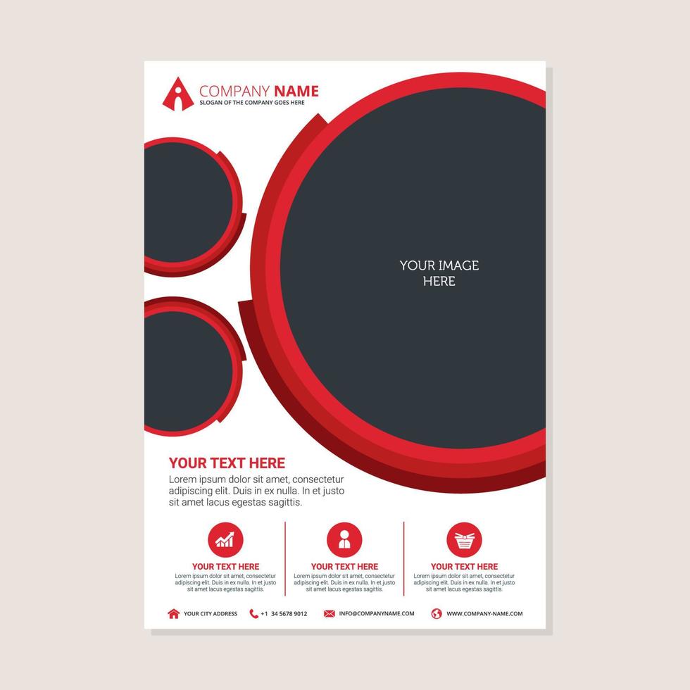 Corporate business annual report brochure flyer design vector