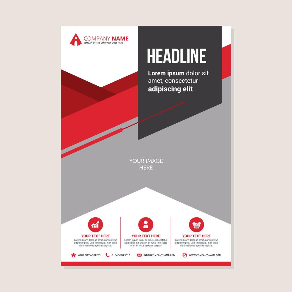 Corporate business annual report brochure flyer design vector