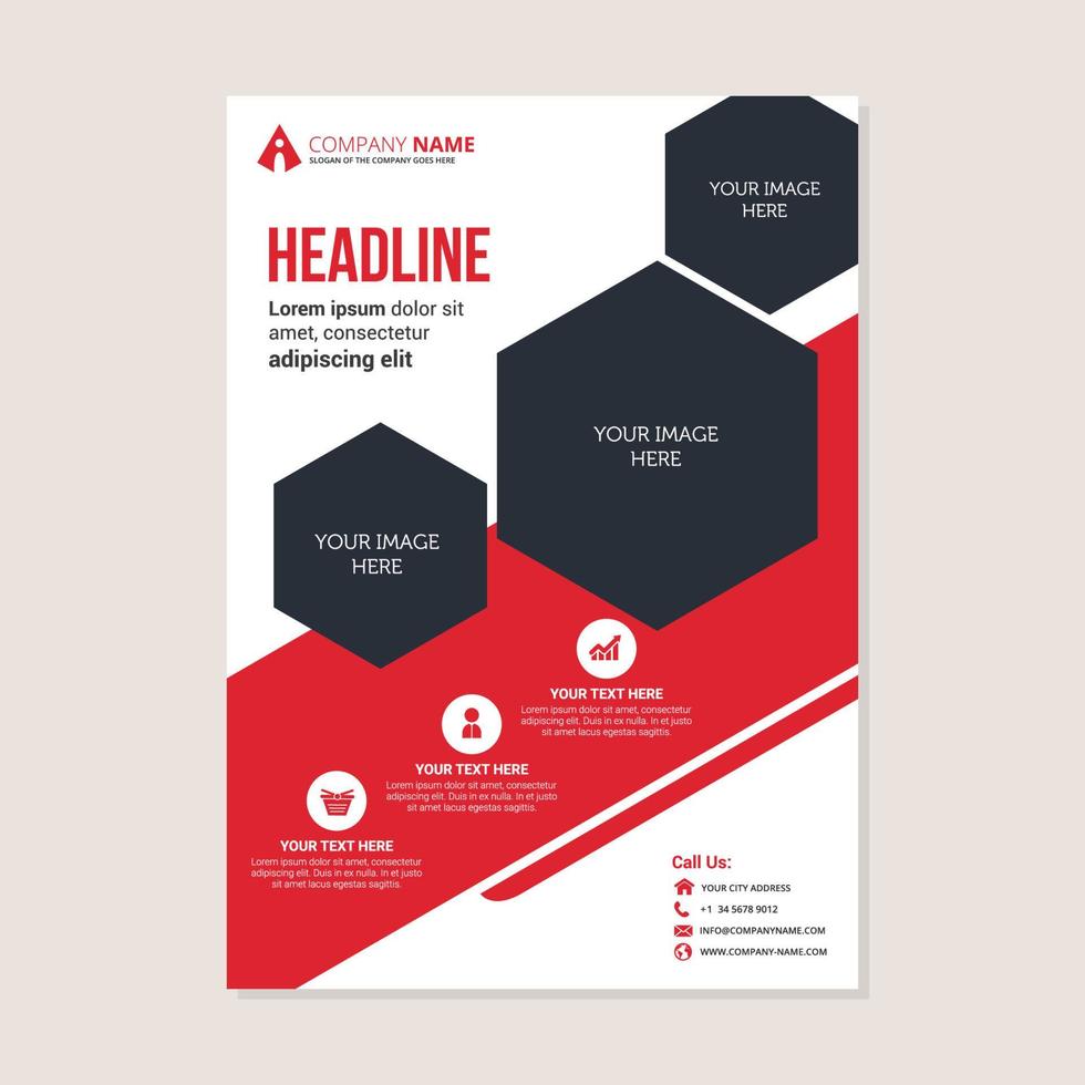 Corporate business annual report brochure flyer design vector