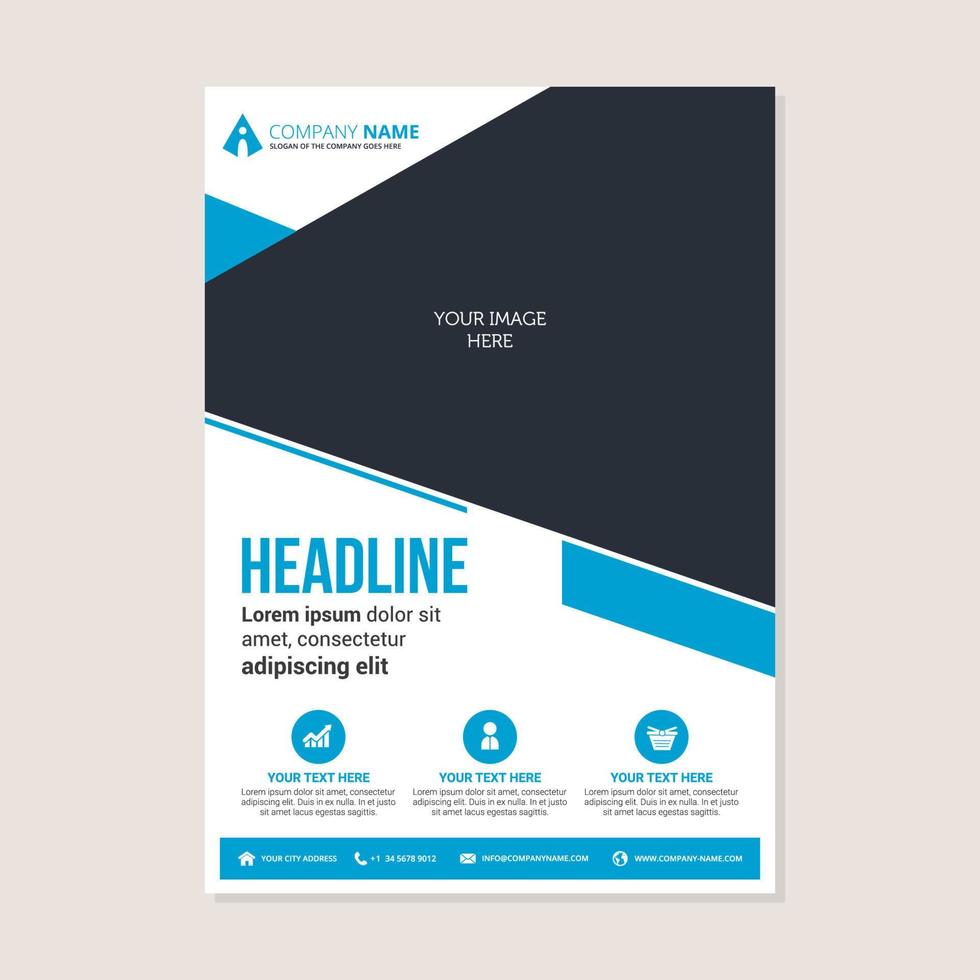 Corporate business annual report brochure flyer design vector