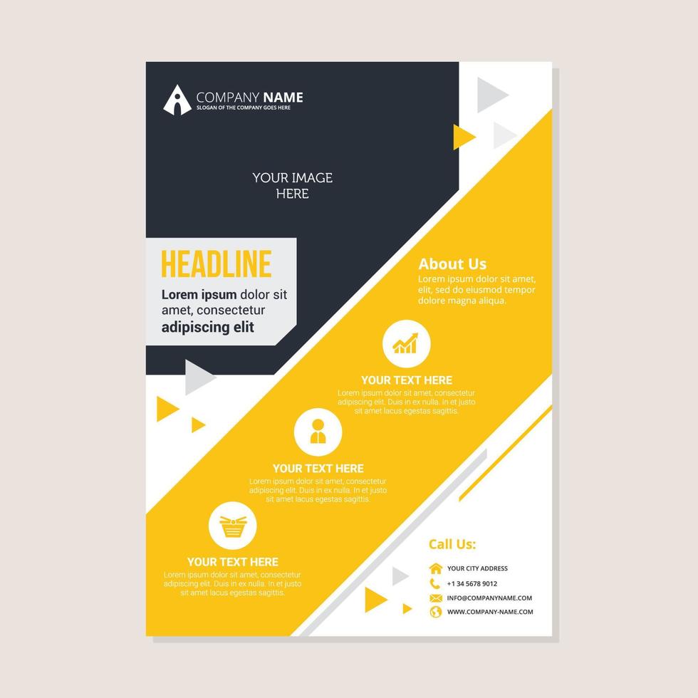 Corporate business annual report brochure flyer design vector