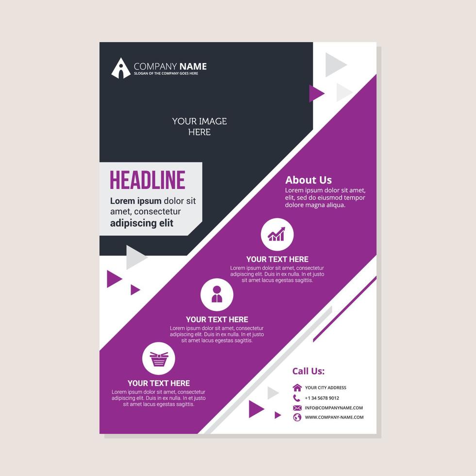 Corporate business annual report brochure flyer design vector