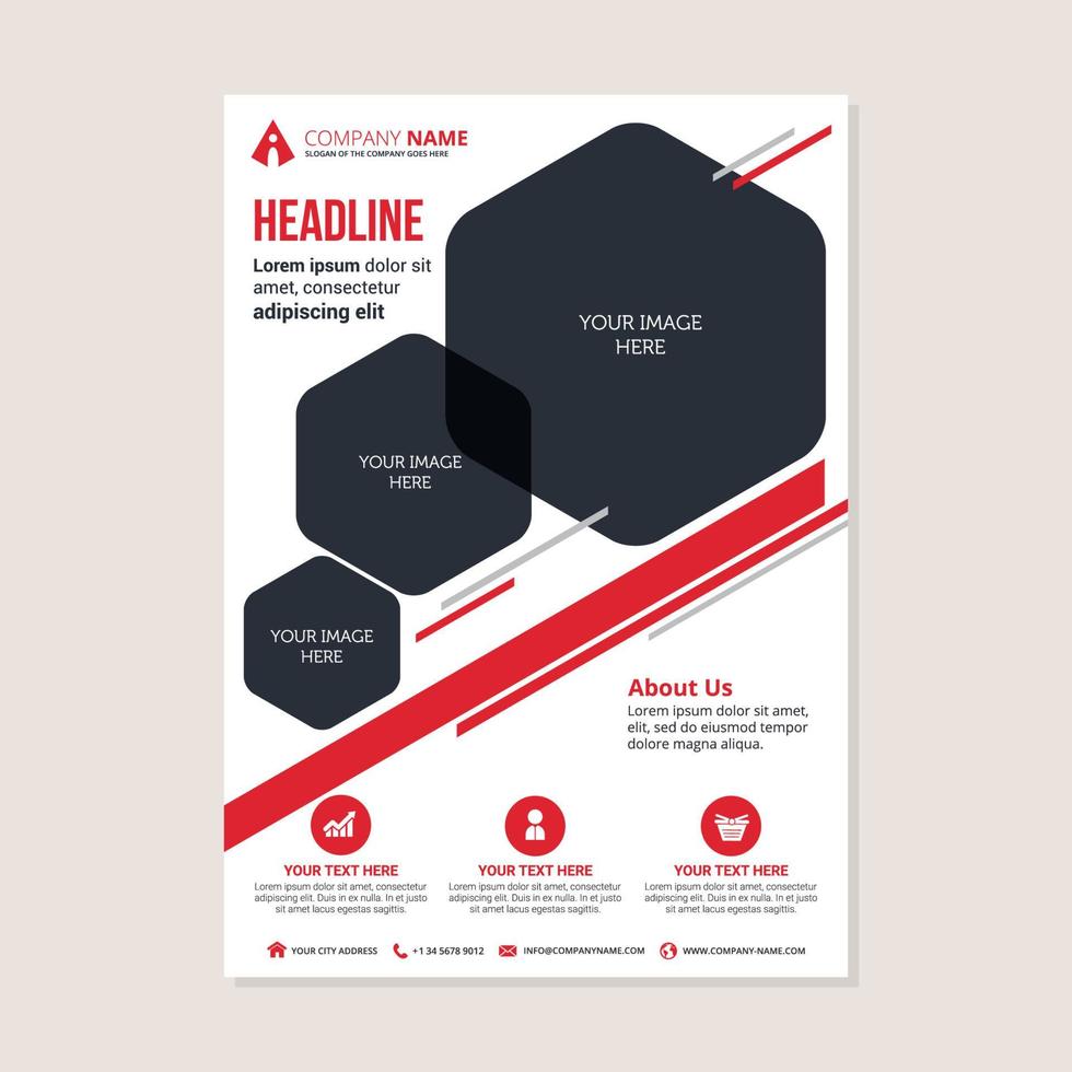 Corporate business annual report brochure flyer design vector