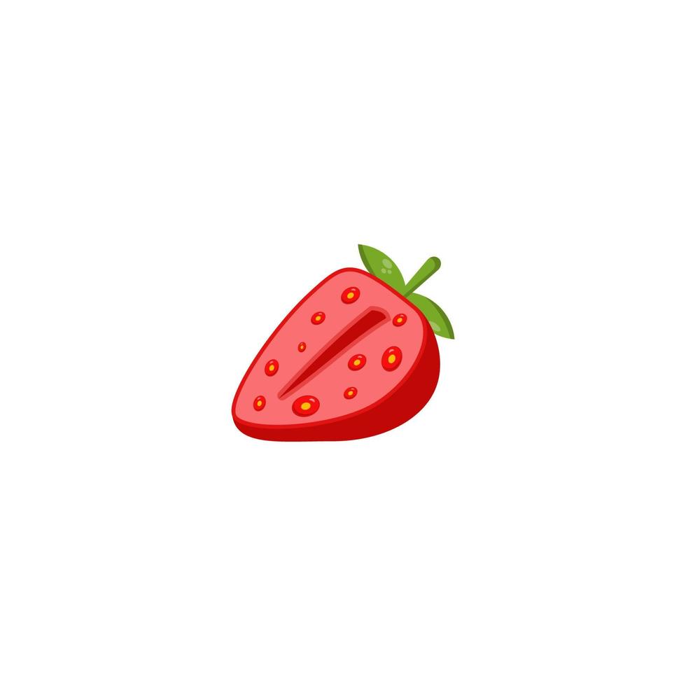 plantillas de diseño de vector de icono de fruta de fresa sobre fondo blanco