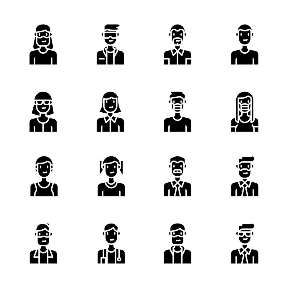 icono de personas avatar vector