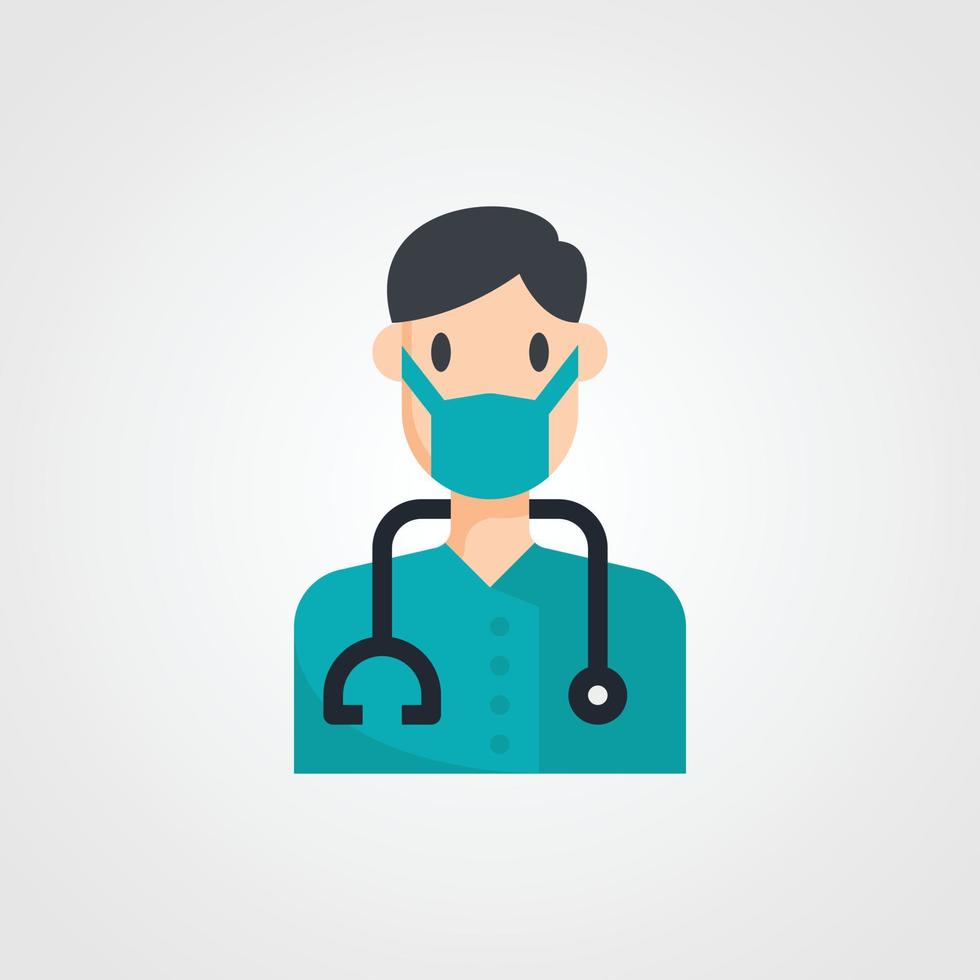 doctor icon avatar vector illustration