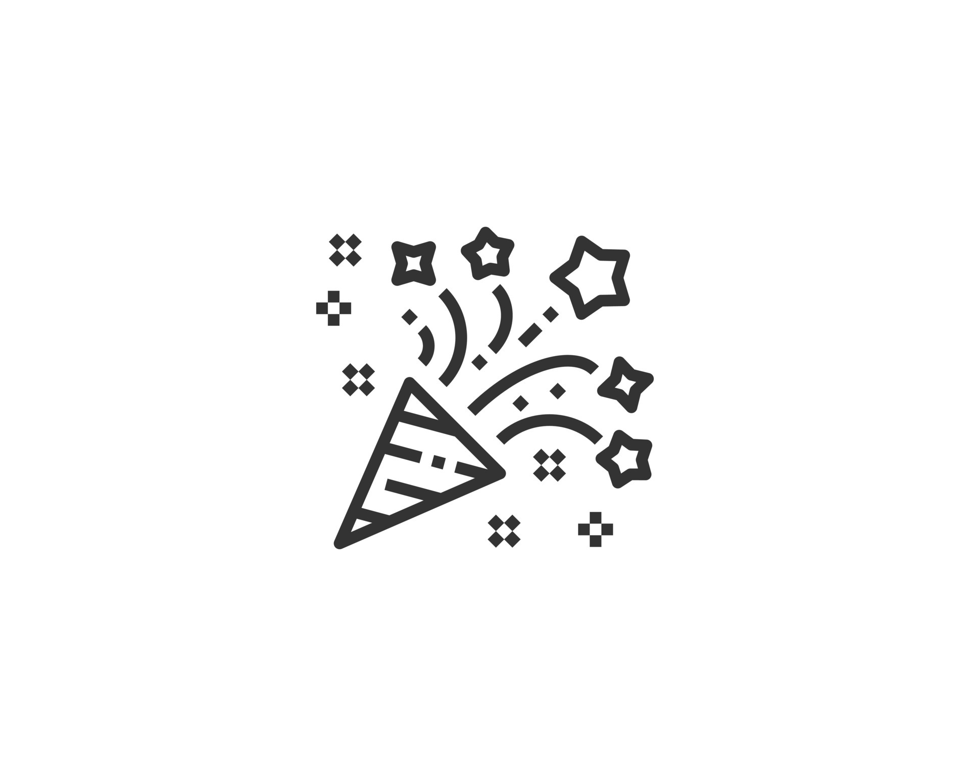 Confetti icon vector 5483654 Vector Art at Vecteezy