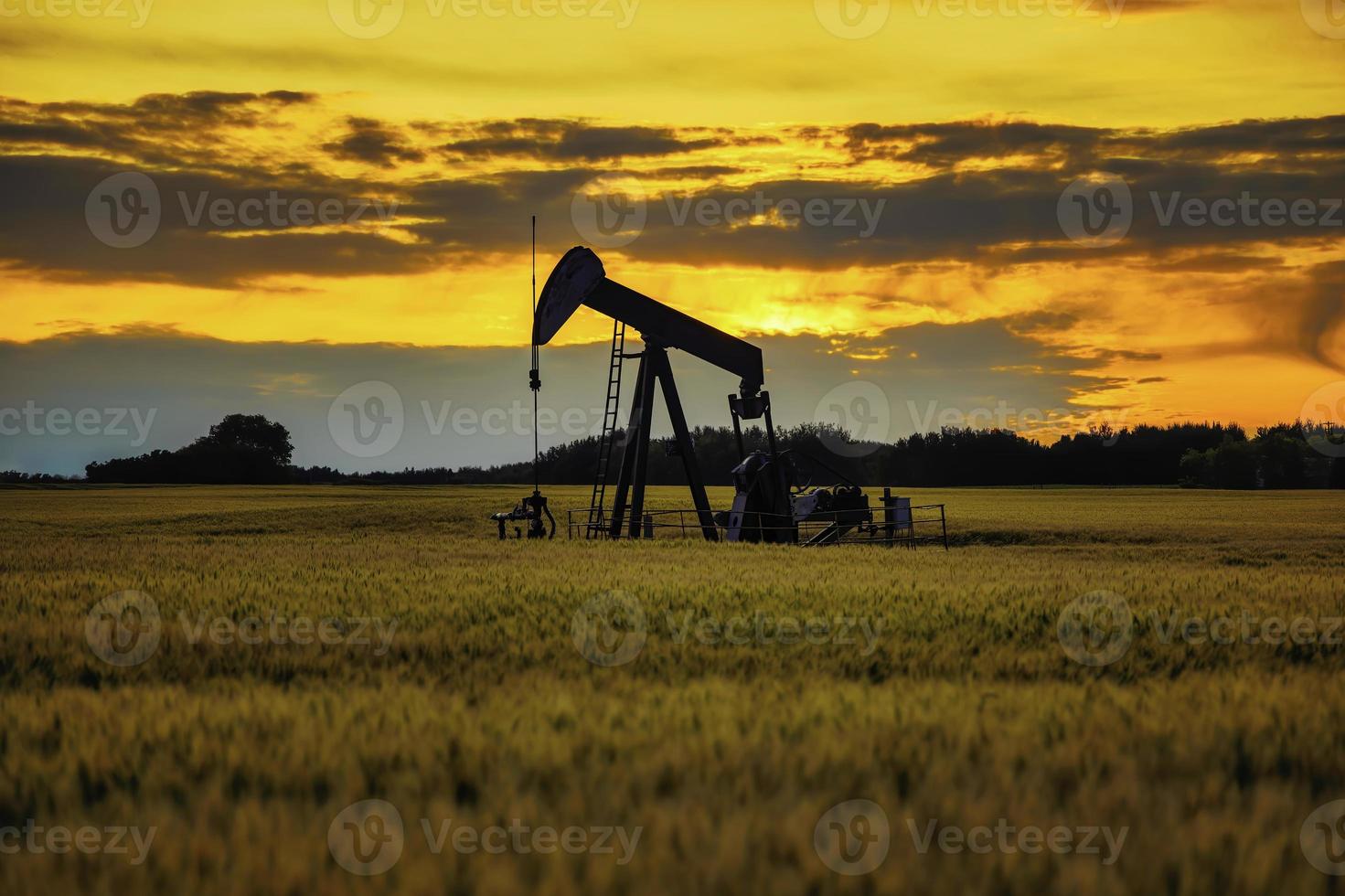 bomba extractora. pozo de petróleo foto