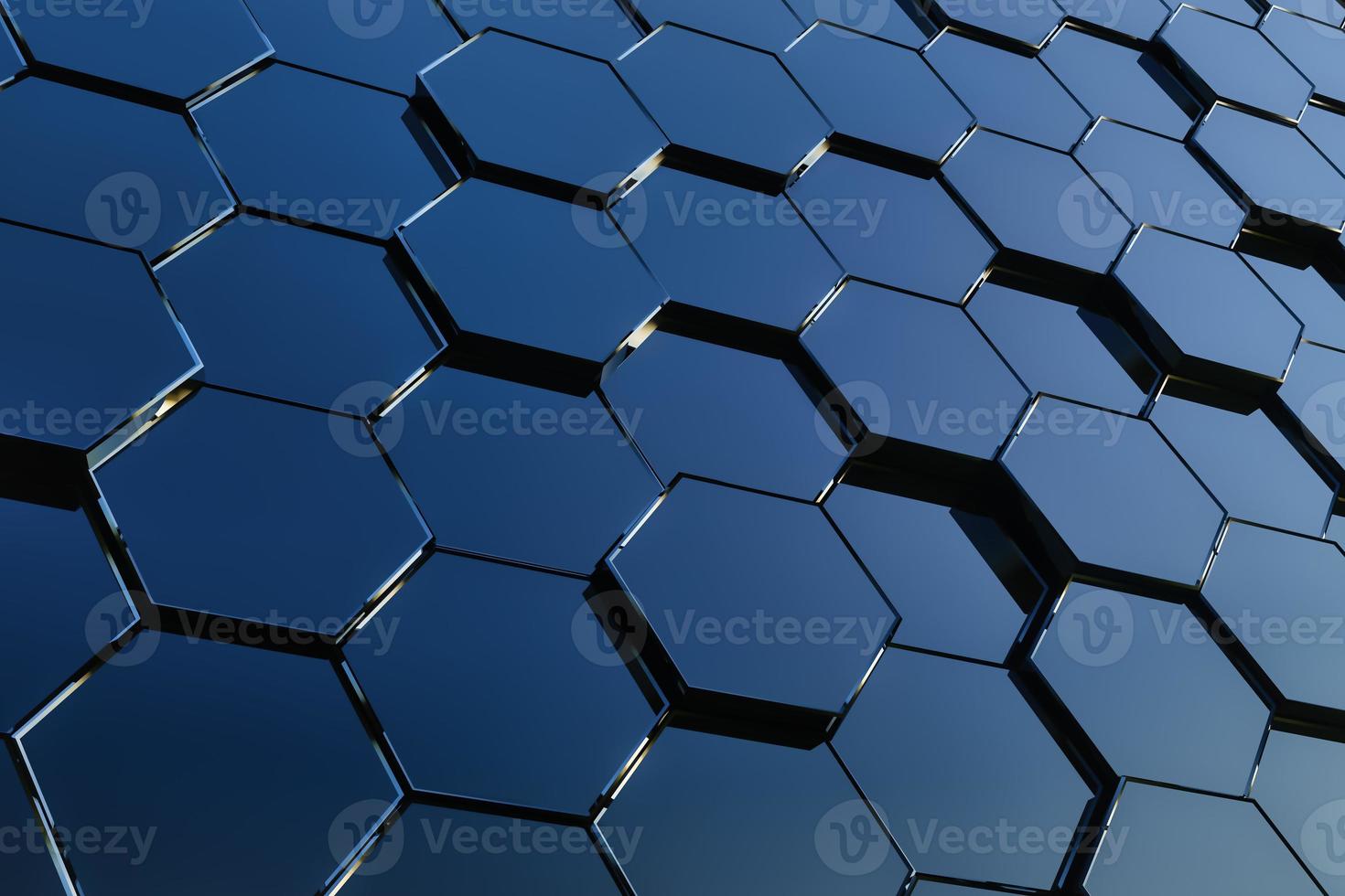 Abstract hexagon background. 3d Rendering photo