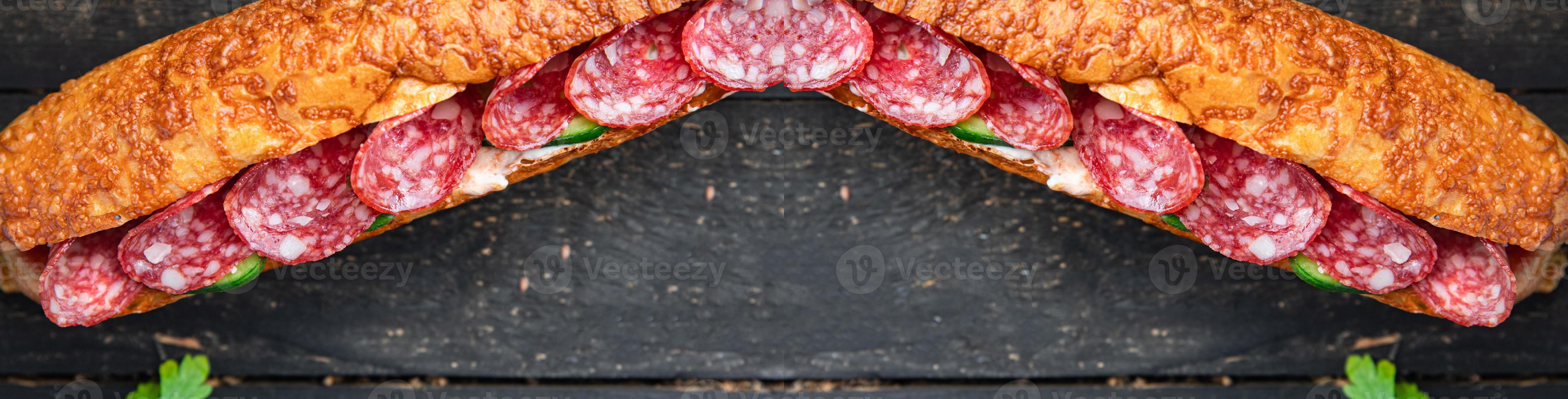 sausage sandwich fast food fresh meal food background photo