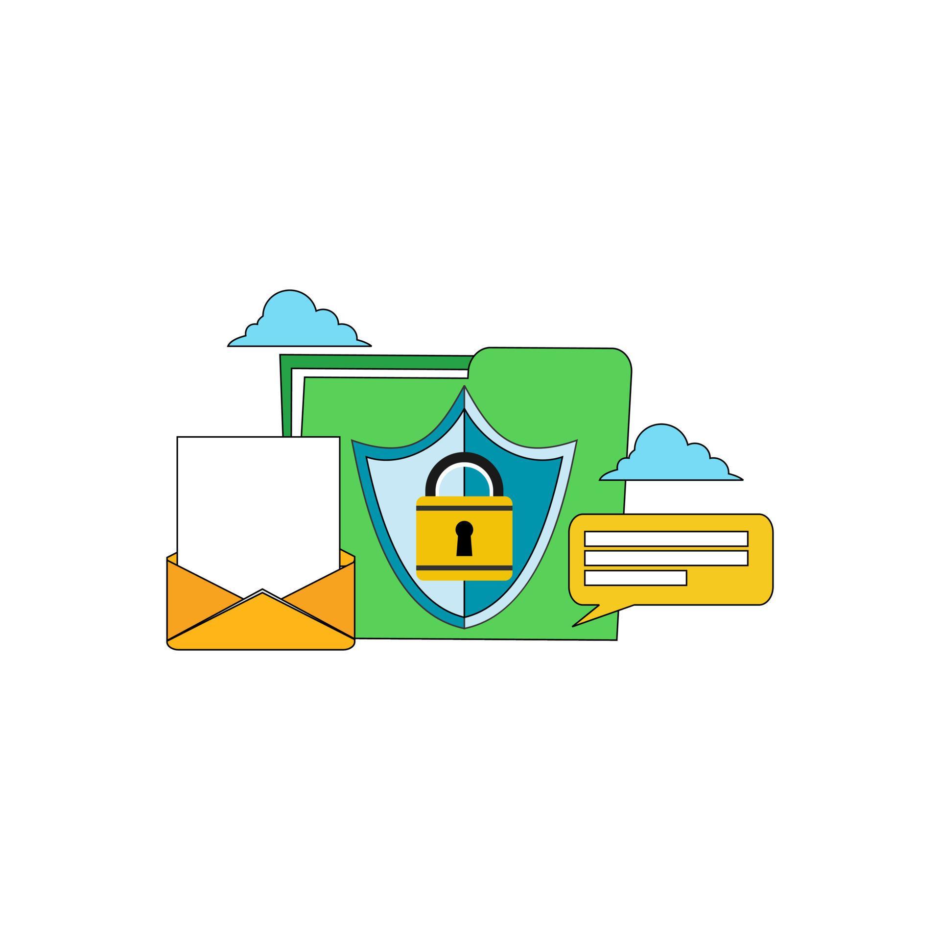 Security system access data concept. Security of data access. Modern flat design for  Banner