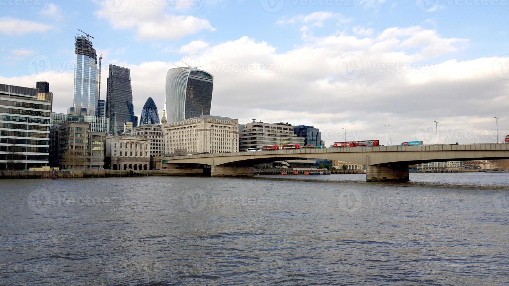 London city with River Thames in England, United Kingdom. photo