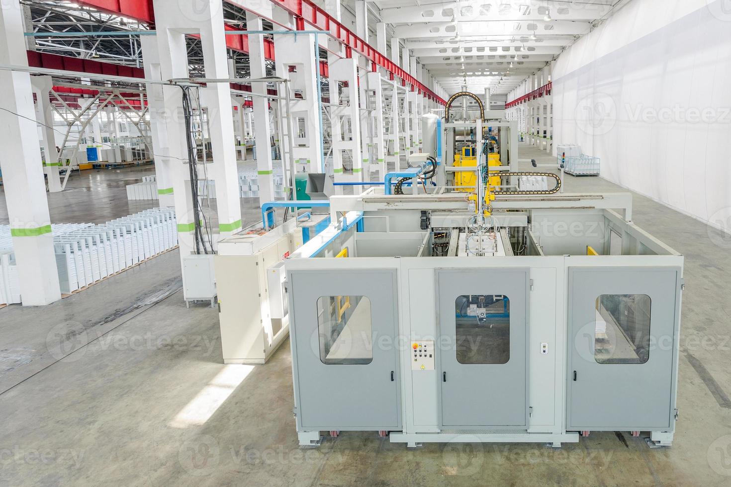 equipment and machines for the production of refrigerators. production of refrigerators at the factory photo