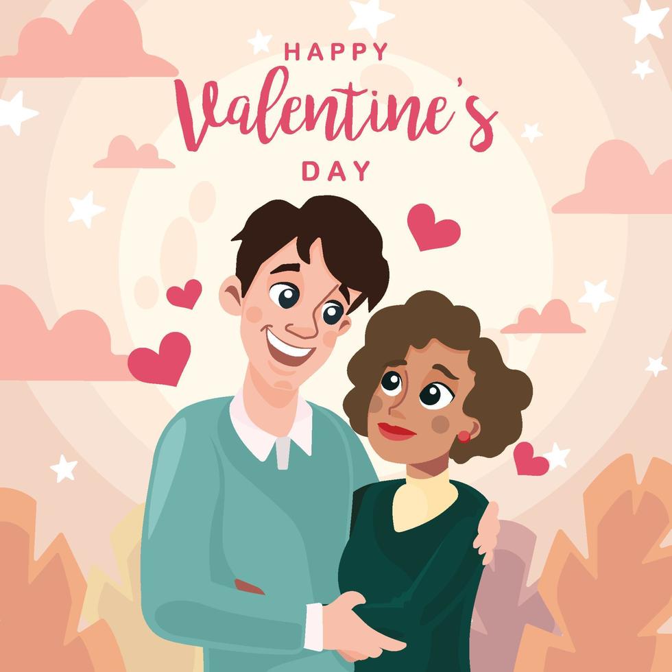 pareja de san valentin vector