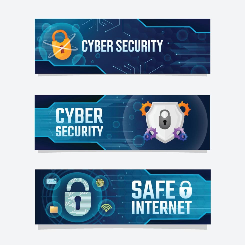 Cyber Security Banner vector