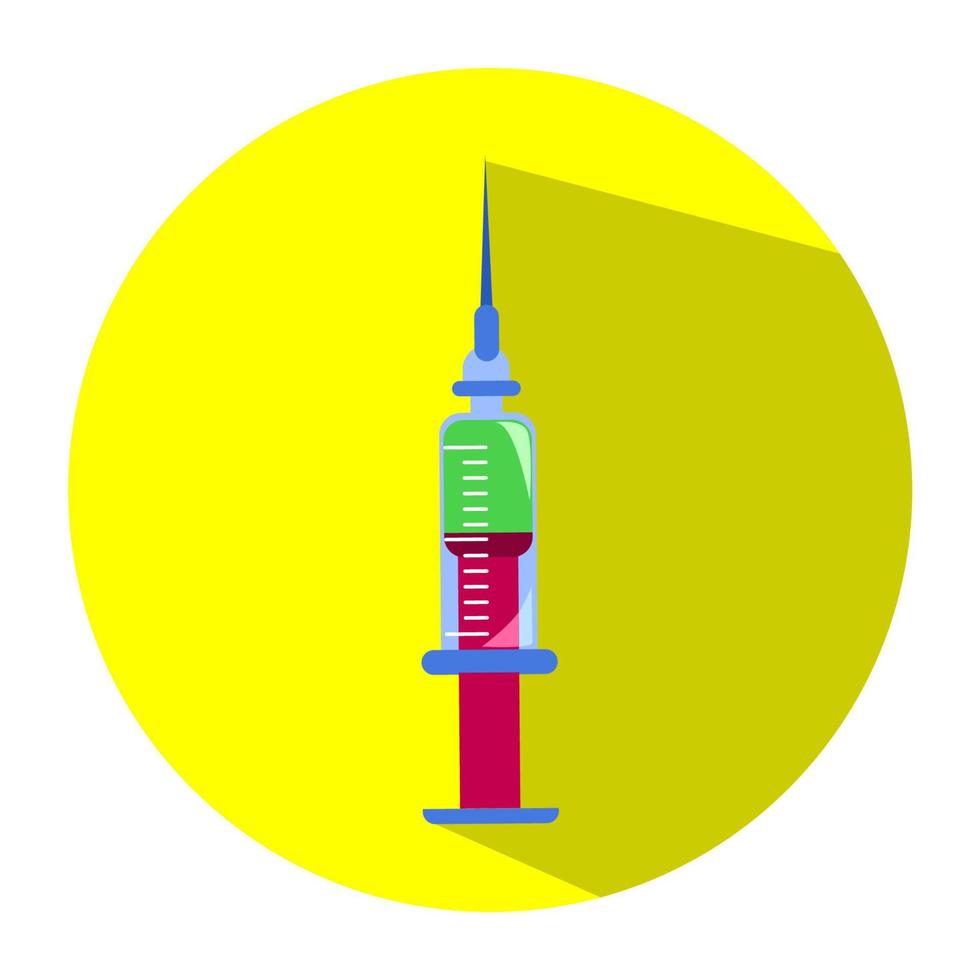 inject cartoon icon flat design vector