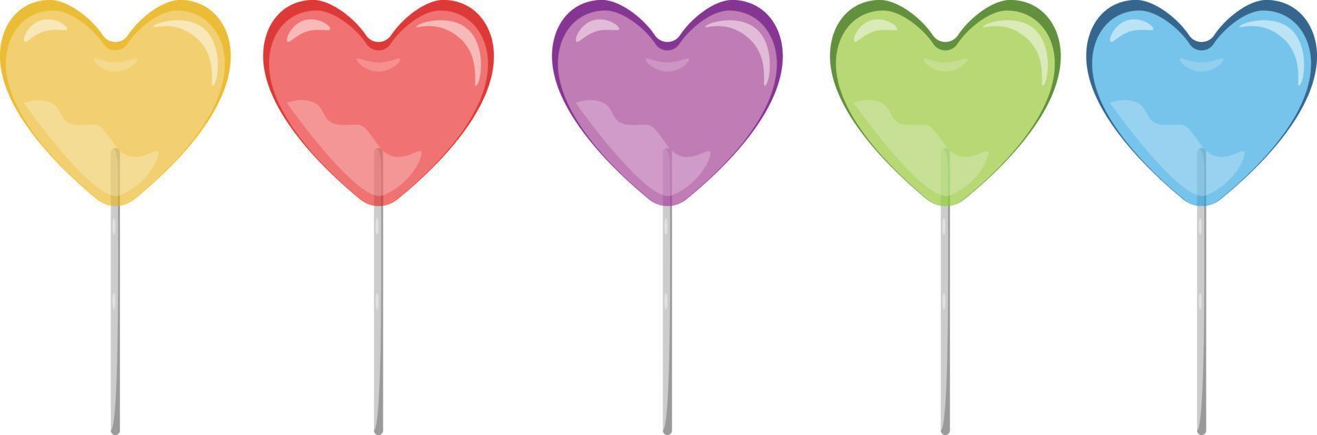 Heart Shape Lolipop Love Candy Illustration vector