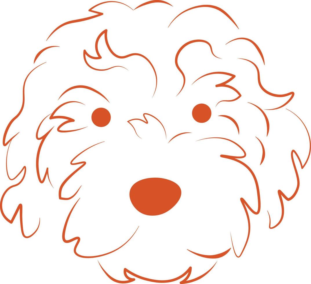 Dog drawing - Golden Doodle vector