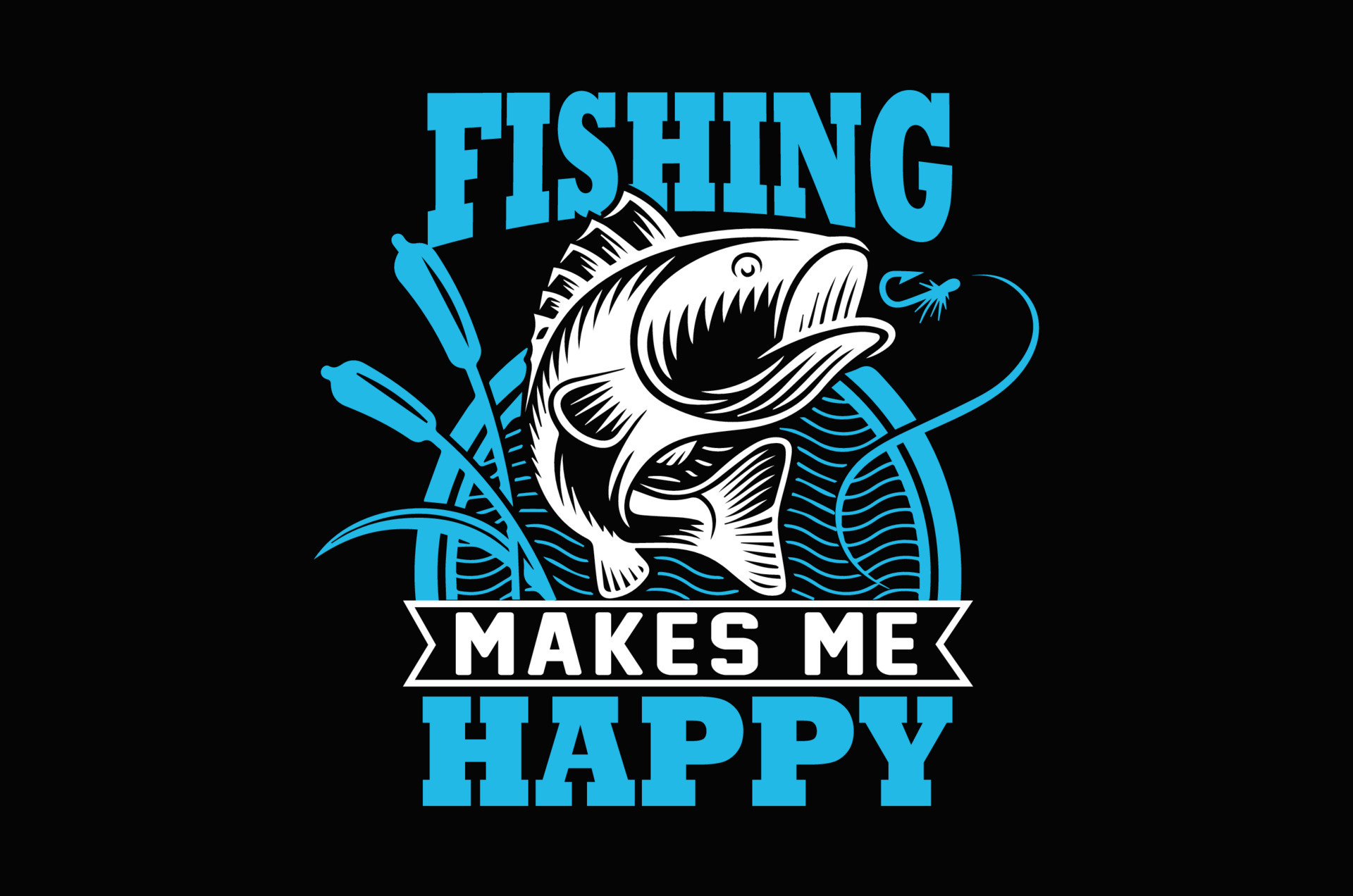 Fishing T-shirt design 5485734 Vector Art at Vecteezy