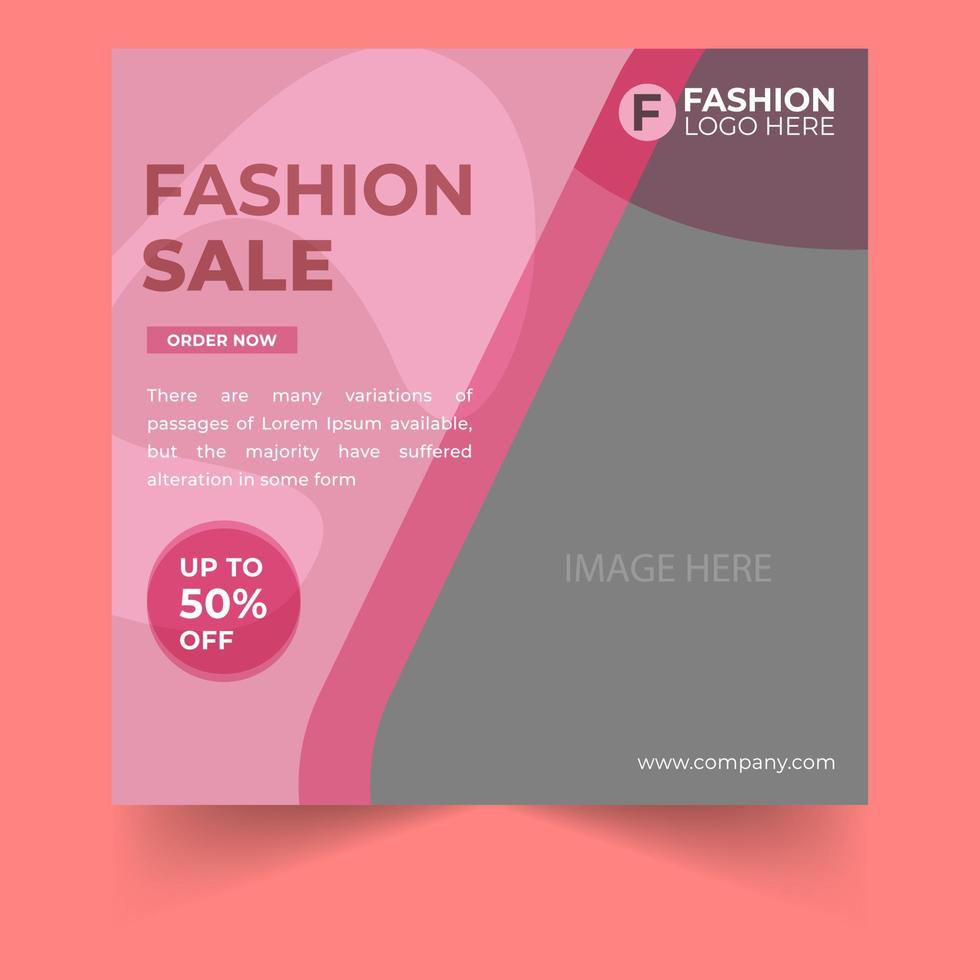 Set webinar social media post template concept design. online marketing promotion banner vector