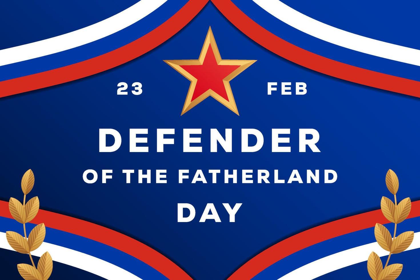 russian defender of the fatherland day 23 February illustration background vector