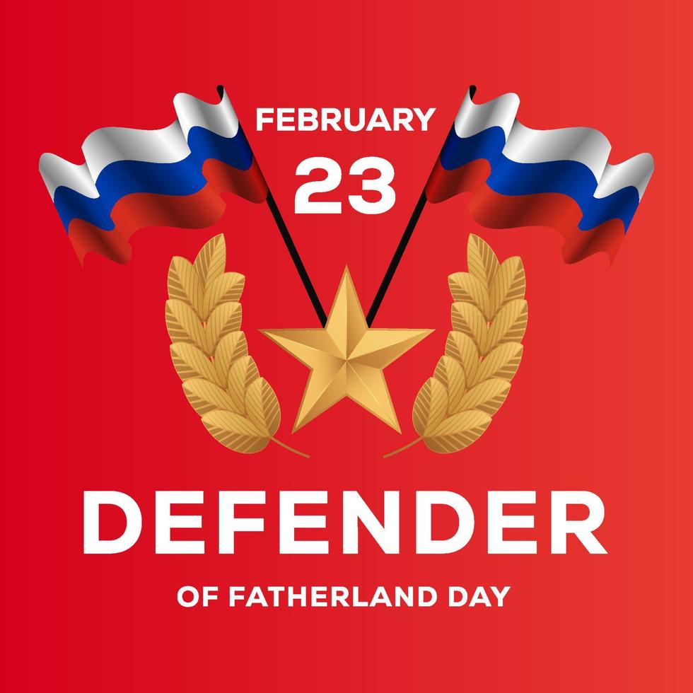 defensor ruso del día de la patria 23 de febrero ilustración vectorial de diseño. 23 de febrero tarjeta vector