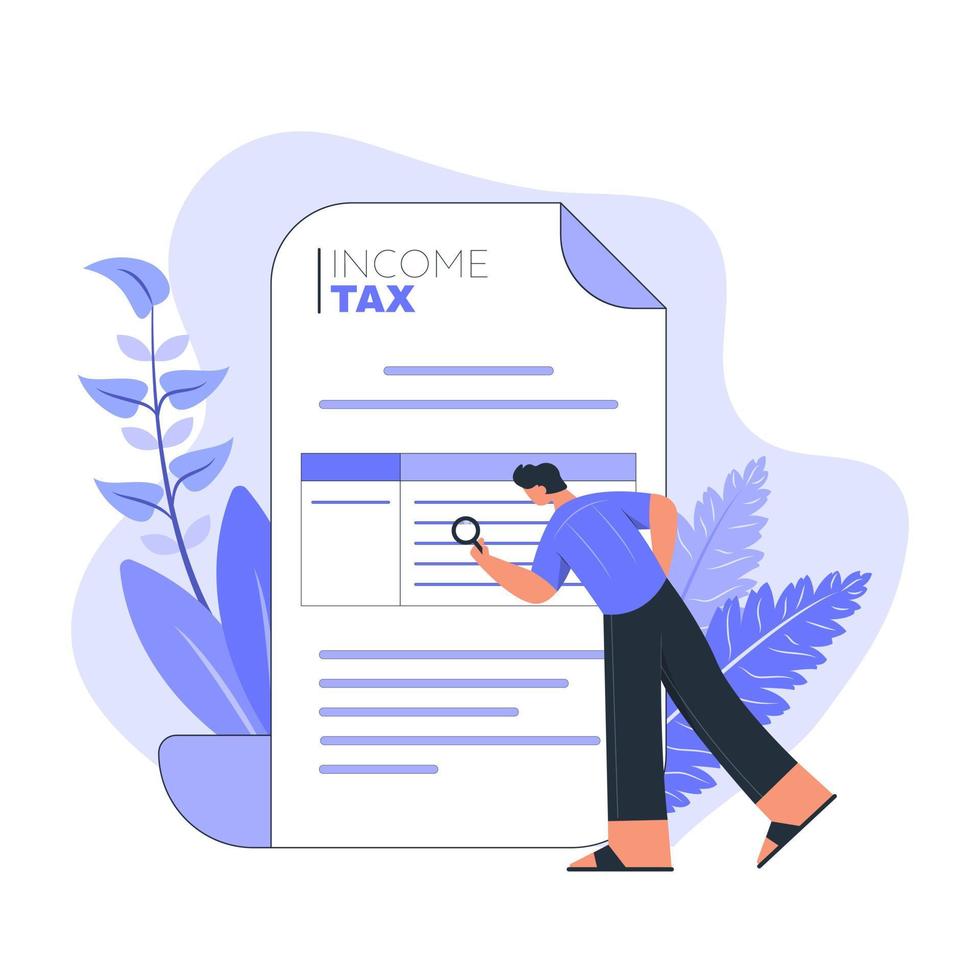 income tax concept illustration vector