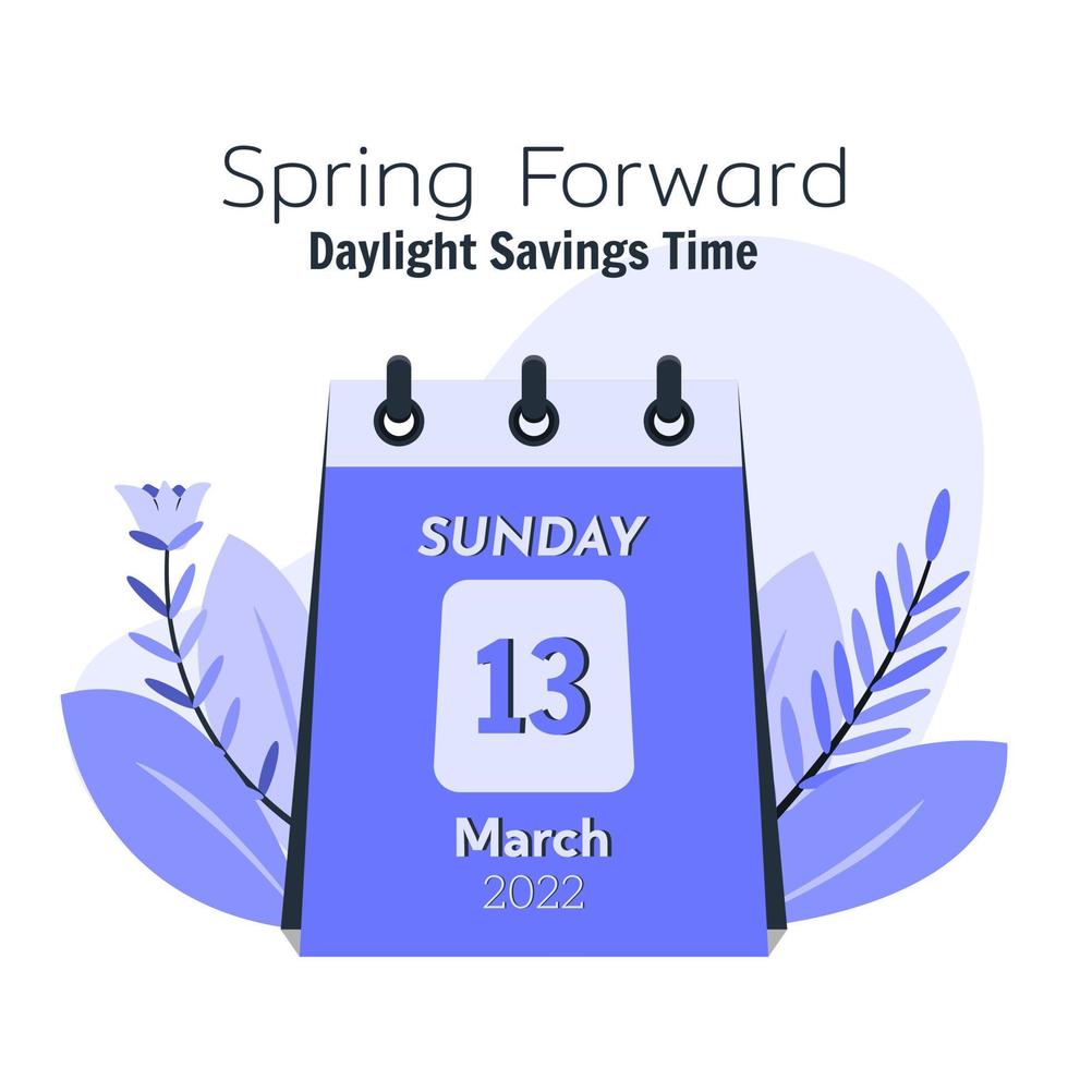 spring forward 2022 concept vector