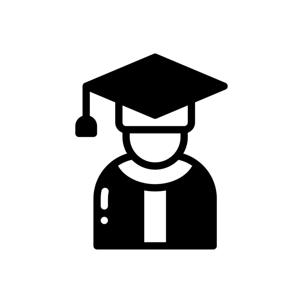 graduation solid style icon. vector illustration for graphic design, website, app