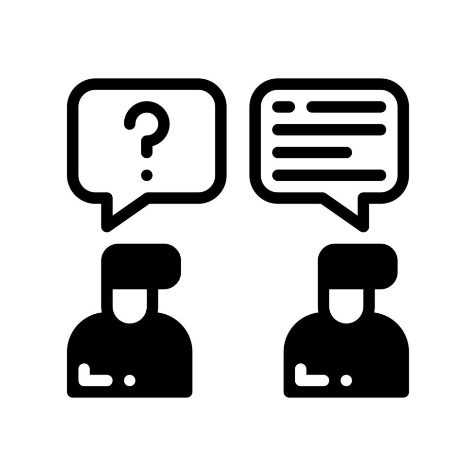 discussion solid style icon. vector illustration for graphic design, website, app