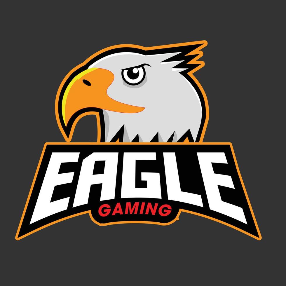 Eagle gaming logo design vector