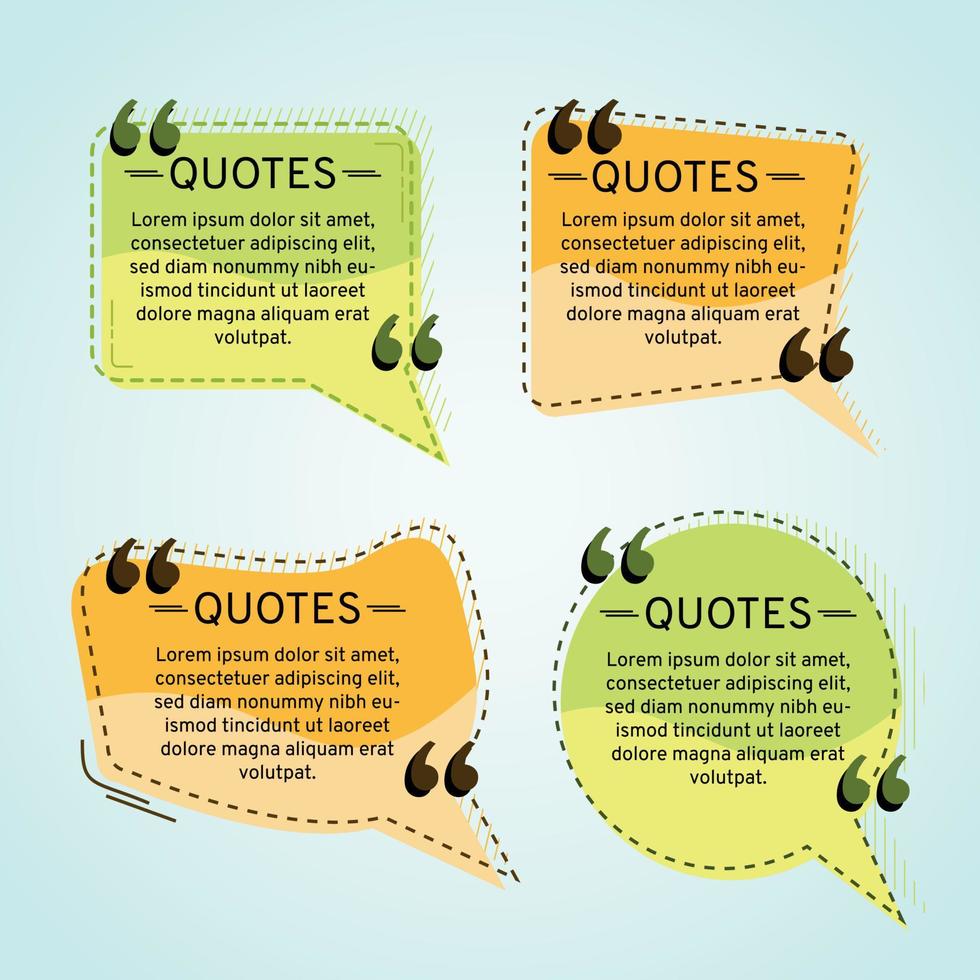 Speech bubbles quotes collection vector
