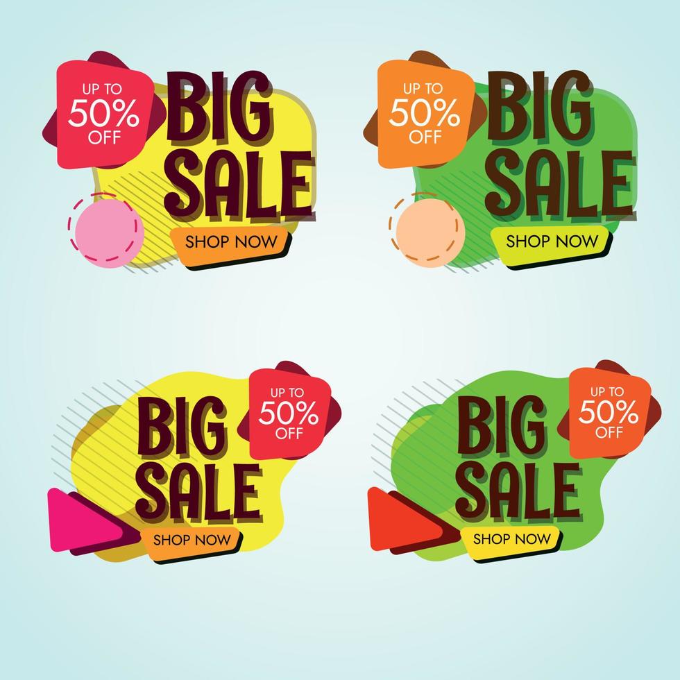 Big sale label collection vector