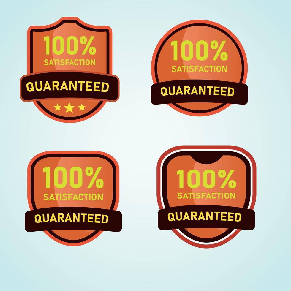 Satisfaction guaranteed badge collection vector