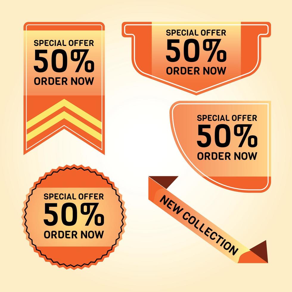 Special offer label collection vector