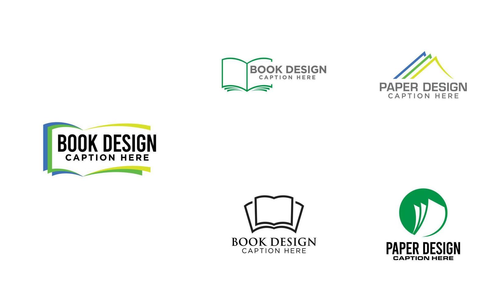 Book design collection, icon related to reading or library vector