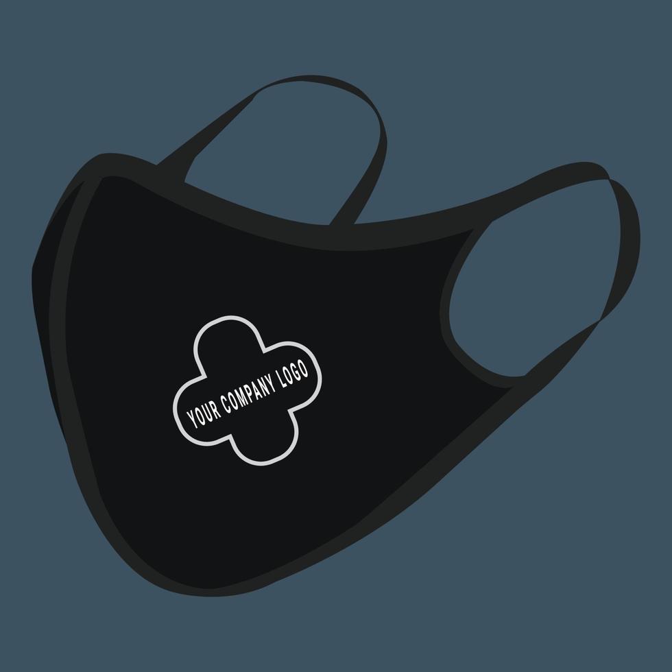 Stylish Face Mask Design Vector