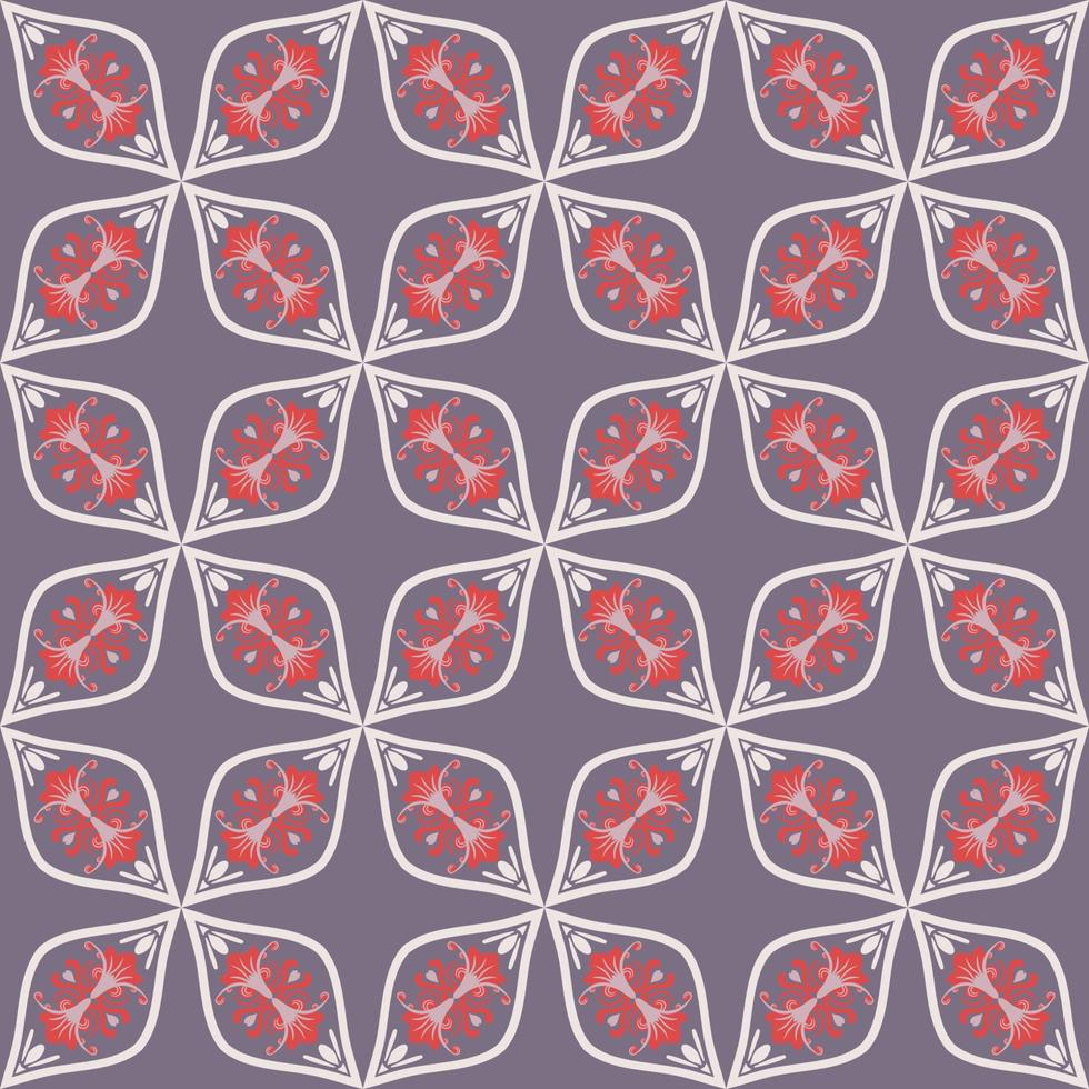 seamless batik pattern vector with distinctive shapes