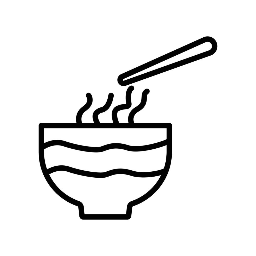 Sup Noodles line icon. simple design editable. Design template vector