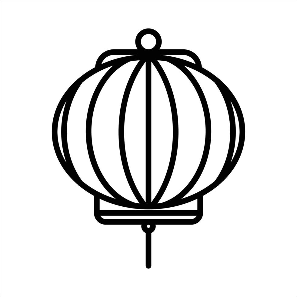 Lantern line icon. Suitable for Chinese New Year. simple design editable. Design template vector