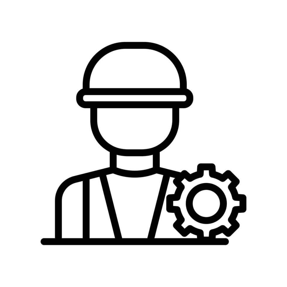 Mechanic service line icon. simple design editable. Design template vector