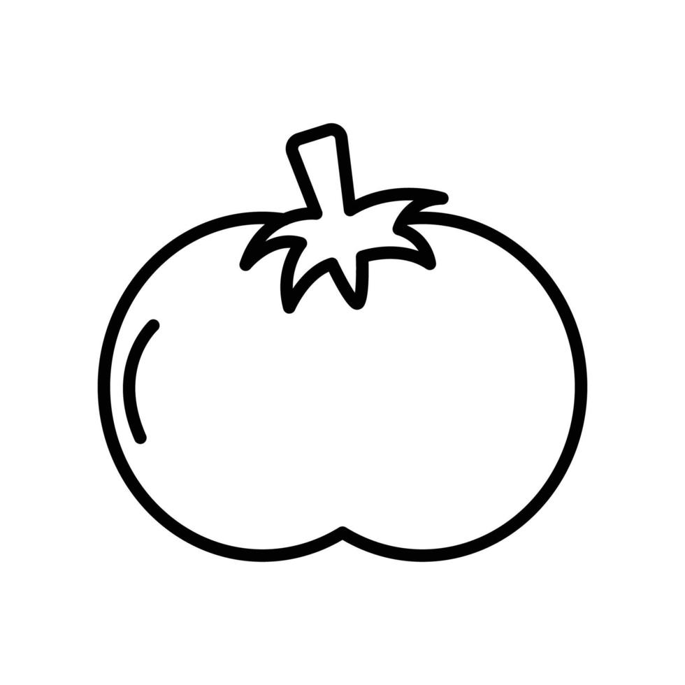 icono de línea de tomate. diseño simple editable. vector de plantilla de diseño