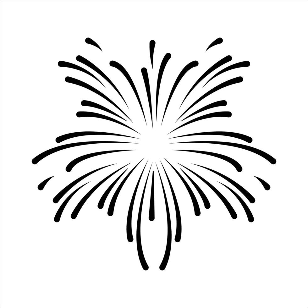 Firework line icon. Suitable for Chinese New Year or Celebration. simple design editable. Design template vector