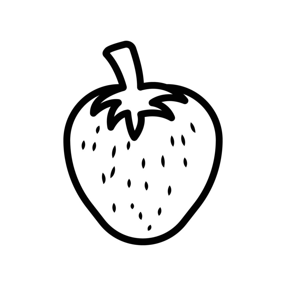 Strawberry line icon. Suitable for fruit icon. simple design editable