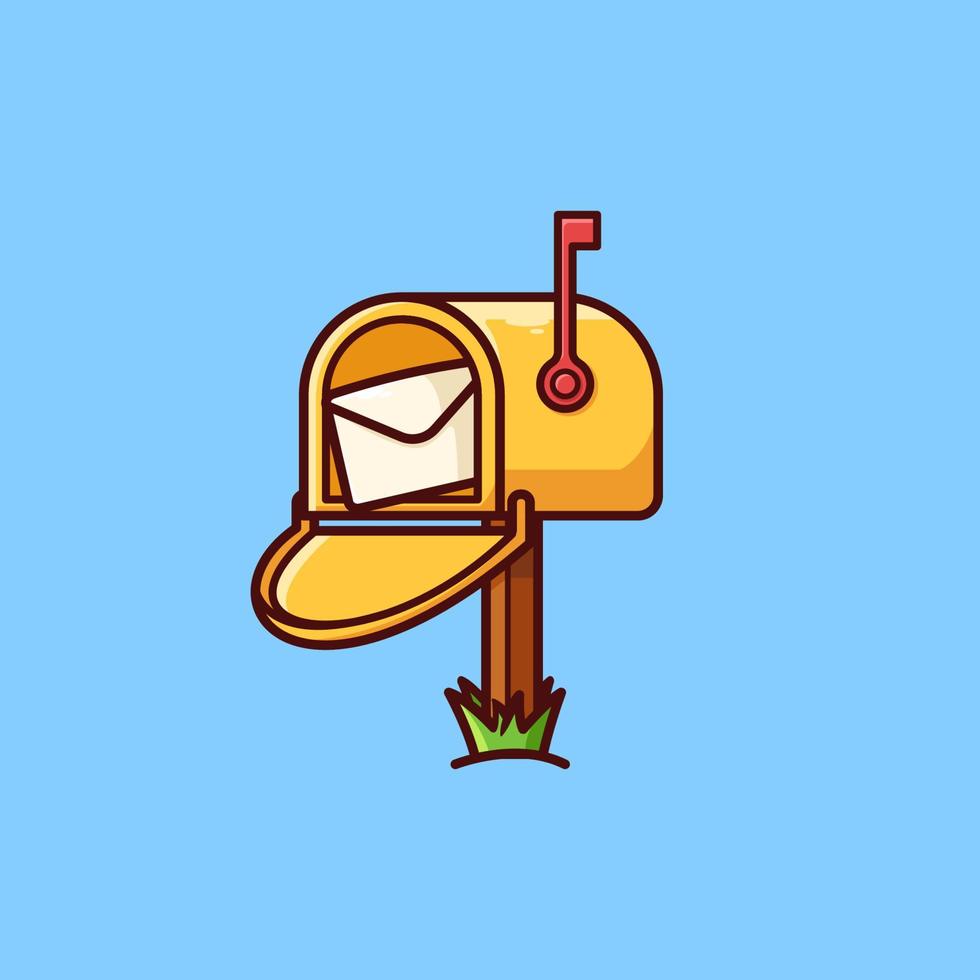 mailbox cartoon illustration vector