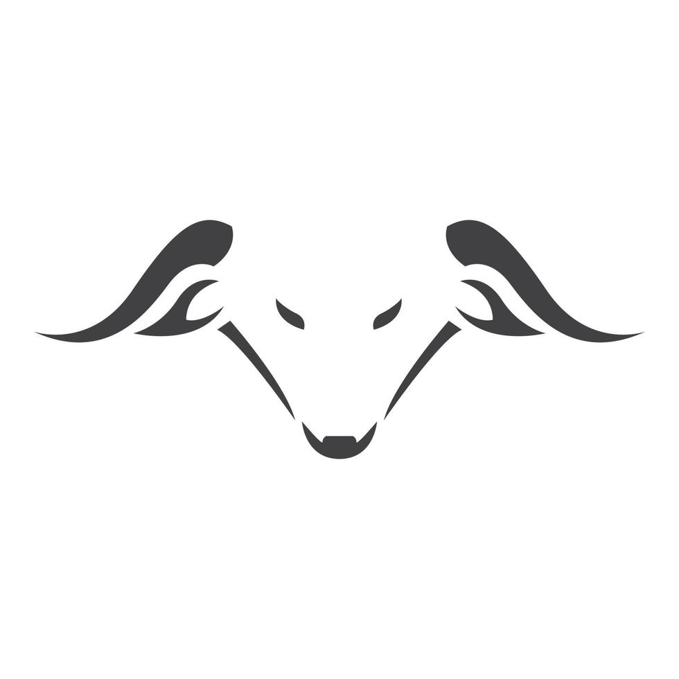 minimalista cabeza cara vaca moderno logotipo diseño vector gráfico símbolo icono signo ilustración idea creativa