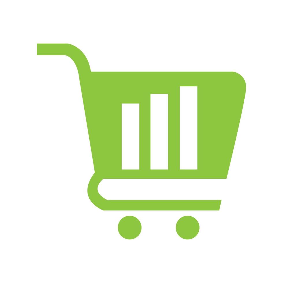 trolley with chart marketing logo design vector graphic symbol icon sign illustration creative idea